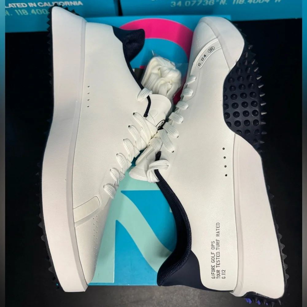 G/FORE MEN'S G.112 GOLF SHOE in Snow/Twilight - Picture 6 of 16